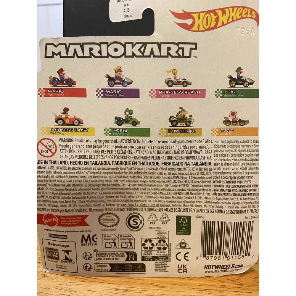 Hot Wheels Mario Kart‎ Princess Peach Standard Kart Diecast 2020 New